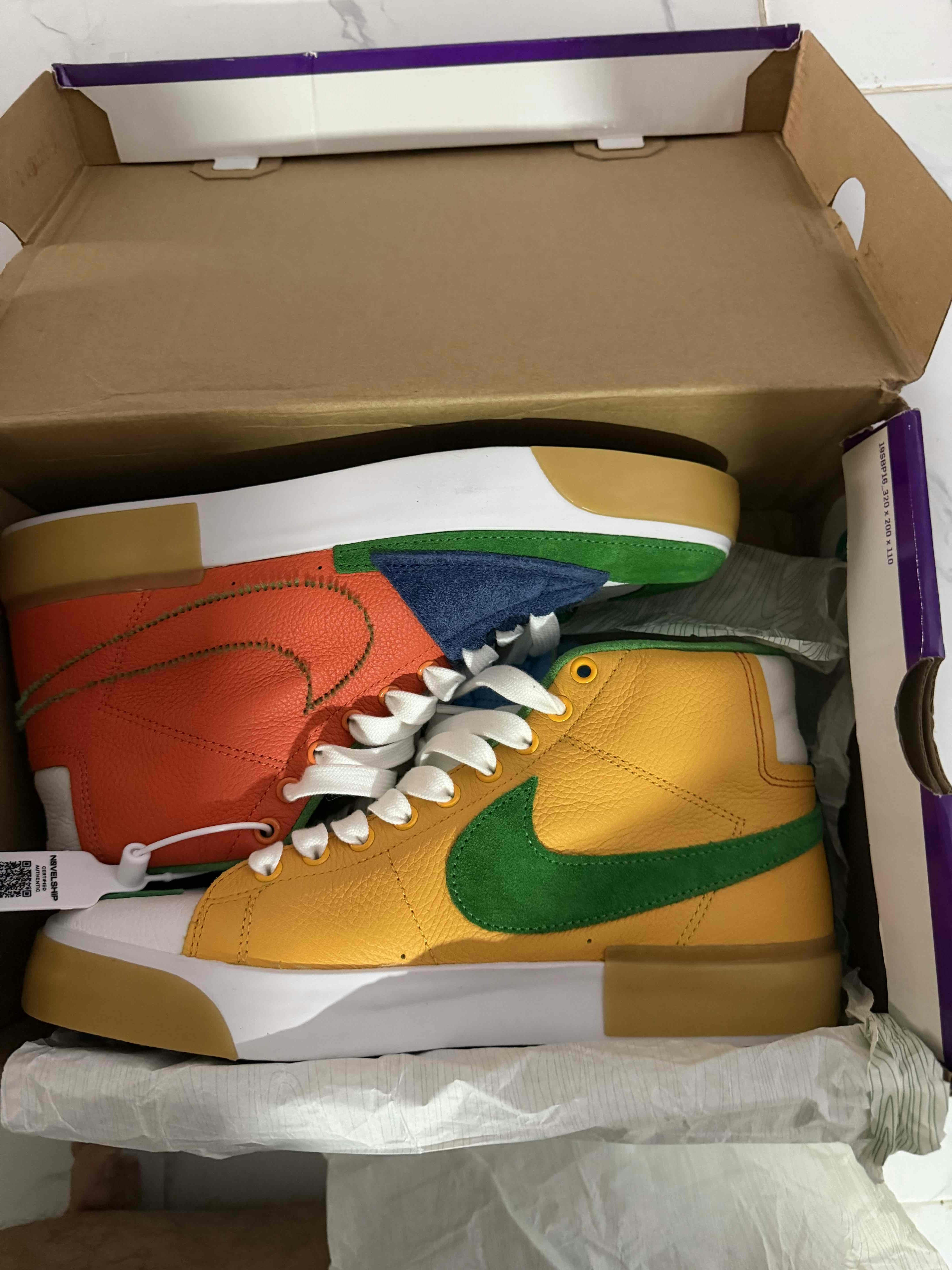 Nike SB Blazer Zoom Mid Edge 'Multi-Color' DA2189-800 Nike SB Blazer Zoom Mid Edge 'Multi-Color' DA2189-800